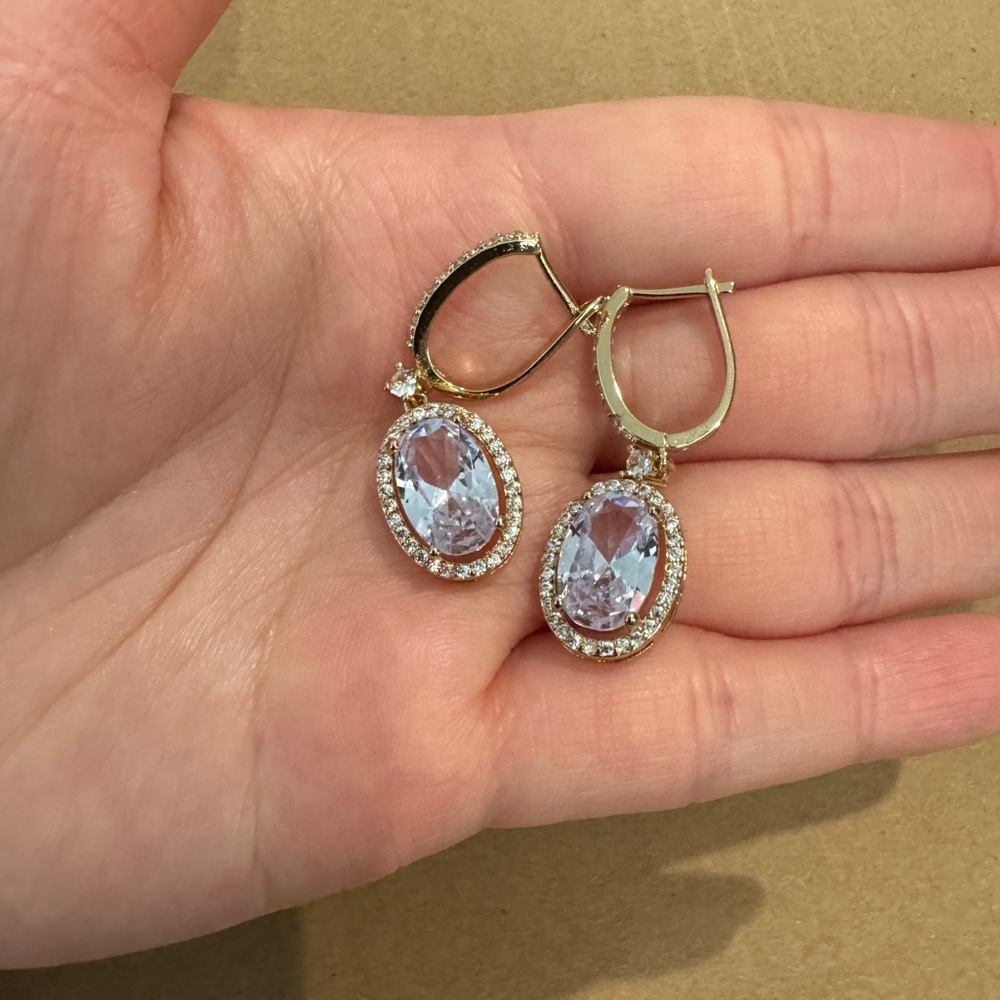 Elegant Gold and Pink Crystal Earrings